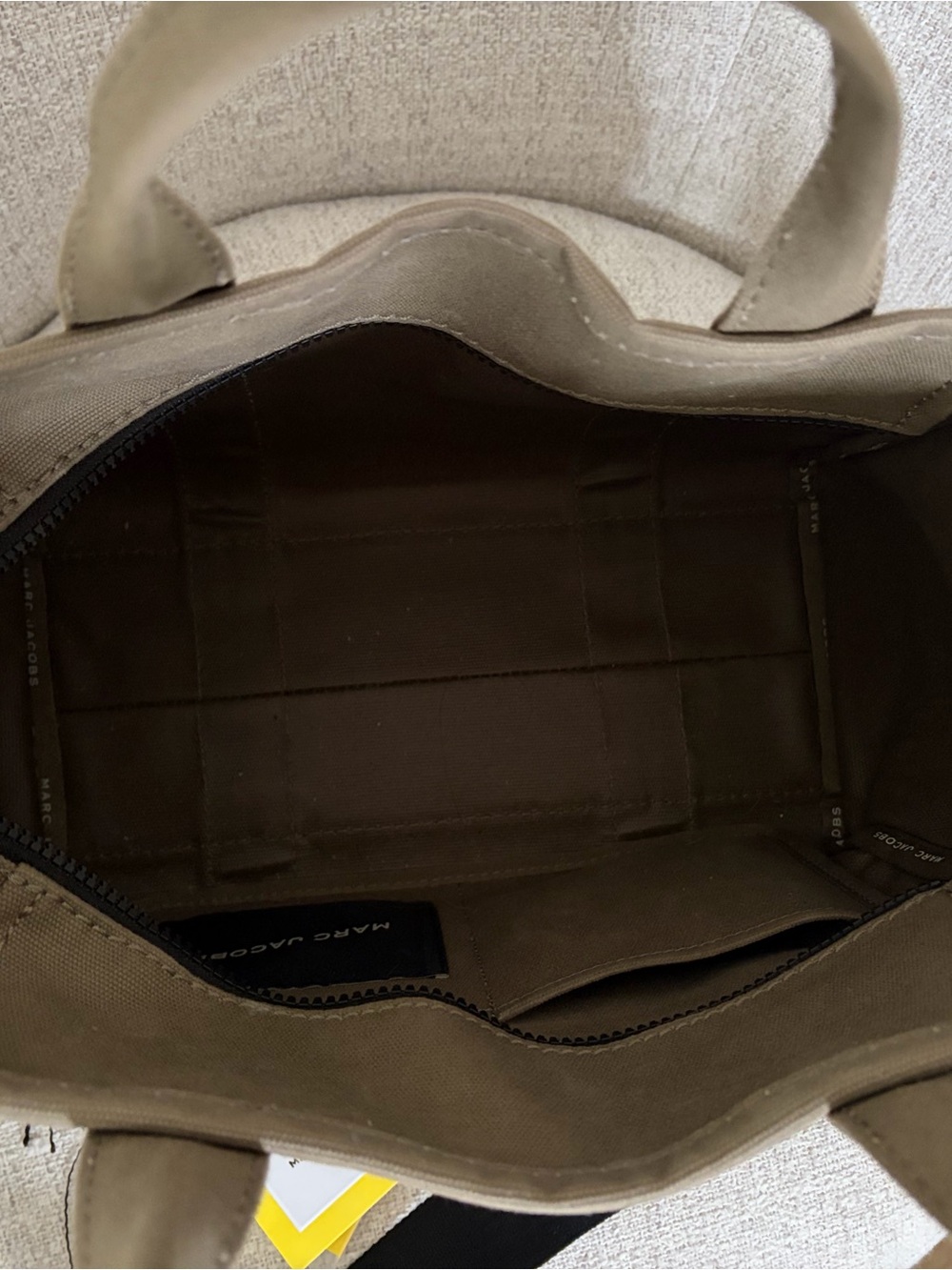 Marc Jacobs The Tote Bag in Slate Green Canvas with White Logo - medium - Picture 4 of 4